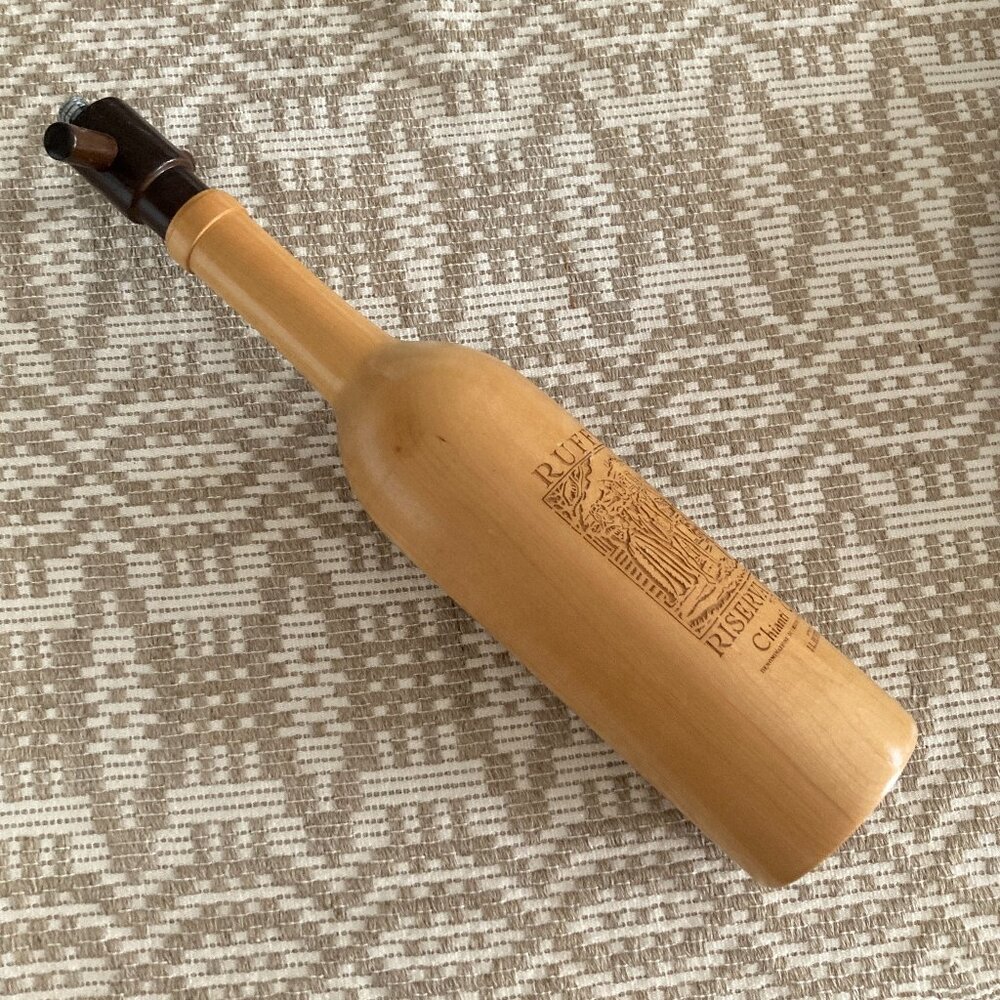Wooden Wine Bottle Pepper Mill Grinder